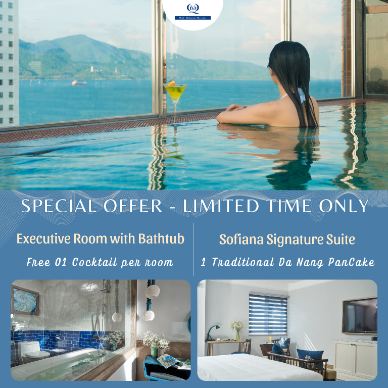 Sofiana My Khe Hotel & Spa - Rooftop Pool Bar - Free 01 Draught Beer and 20-minute Spa per Room in Da Nang