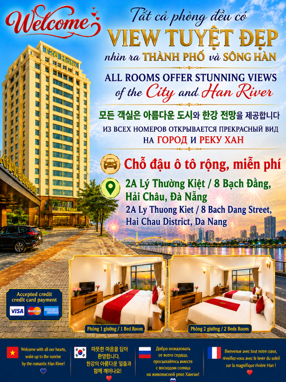 T 26 Hotel - City center peaceful by the Han River in Da Nang